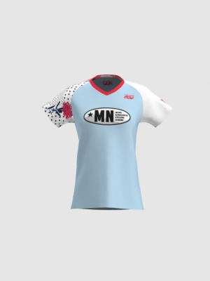 Podiumwear Women's Silver Short Sleeve MTB Jersey - NEW FABRIC 2025!