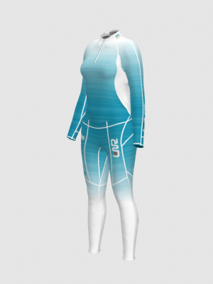 Podiumwear Women's Gold Two-Piece Race Suit