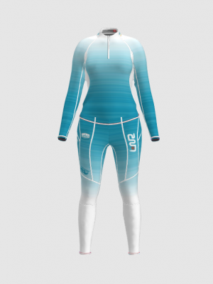 Podiumwear Women's Gold Two-Piece Race Suit
