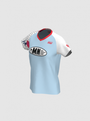 Podiumwear Women's Silver Short Sleeve MTB Jersey - NEW FABRIC 2025!
