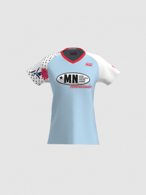 Podiumwear Women's Silver Short Sleeve MTB Jersey - NEW FABRIC 2025!
