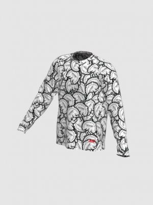 Podiumwear Unisex Silver Long Sleeve Tech Tee - New Fabric 2025!