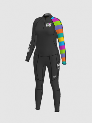 Podiumwear Women's Gold Two-Piece Race Suit