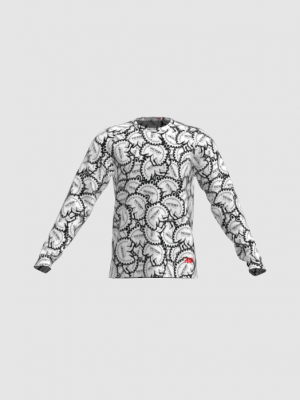 Podiumwear Unisex Silver Long Sleeve Tech Tee - New Fabric 2025!