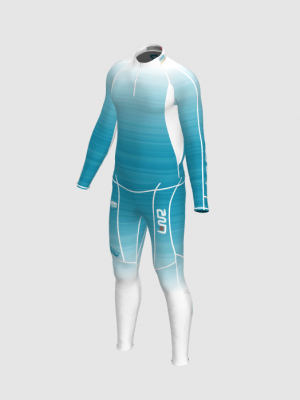 Podiumwear Unisex Gold Two-Piece Race Suit