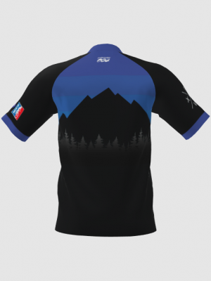 Podiumwear Men's Silver Short Sleeve MTB Jersey - New Fabric 2025!
