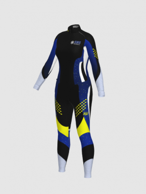 Podiumwear Women's Silver Two-Piece Race Suit