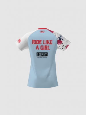 Podiumwear Women's Silver Short Sleeve MTB Jersey - NEW FABRIC 2025!