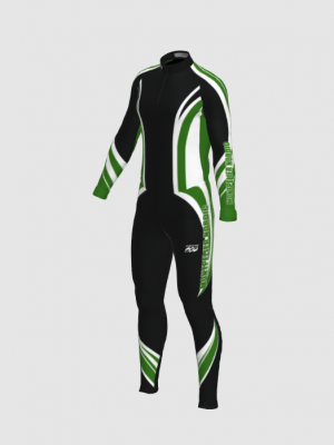 Podiumwear Unisex Silver Two-Piece Race Suit