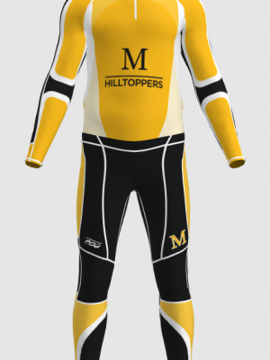 Podiumwear Unisex Gold Two-Piece Race Suit
