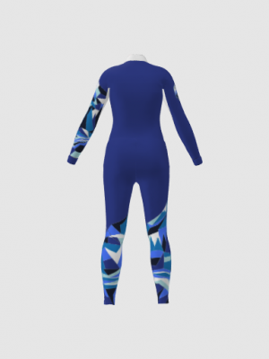 Podiumwear Women's Silver Two-Piece Race Suit