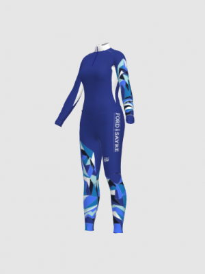 Podiumwear Women's Silver Two-Piece Race Suit