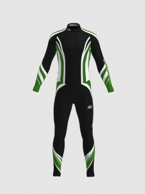 Podiumwear Unisex Silver Two-Piece Race Suit