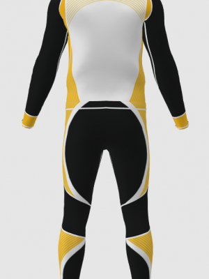 Podiumwear Unisex Gold Two-Piece Race Suit