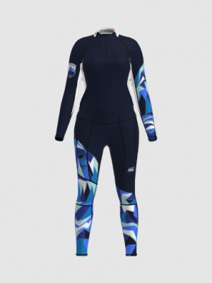 Podiumwear Women's Gold Two-Piece Race Suit