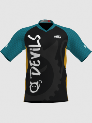 Podiumwear Men's Silver Short Sleeve MTB Jersey - New Fabric 2025!