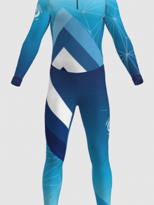 Podiumwear Unisex Silver Two-Piece Race Suit