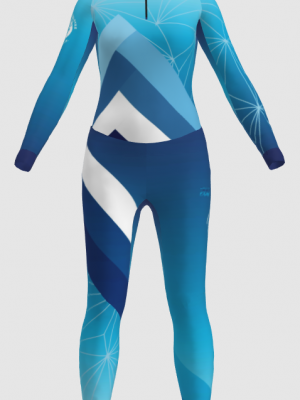 Podiumwear Women's Silver Two-Piece Race Suit