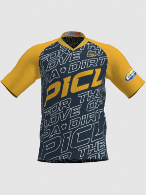 Podiumwear Men's Silver Short Sleeve MTB Jersey - New Fabric 2025!