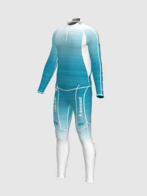 Podiumwear Unisex Gold Two-Piece Race Suit