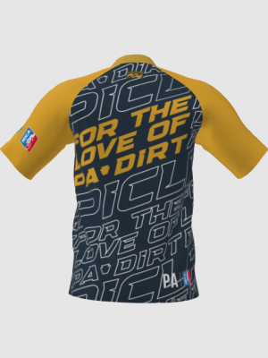 Podiumwear Men's Silver Short Sleeve MTB Jersey - New Fabric 2025!