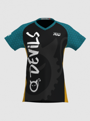 Podiumwear Women's Silver Short Sleeve MTB Jersey - NEW FABRIC 2025!