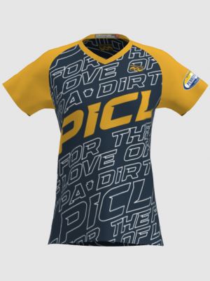 Podiumwear Women's Silver Short Sleeve MTB Jersey - NEW FABRIC 2025!