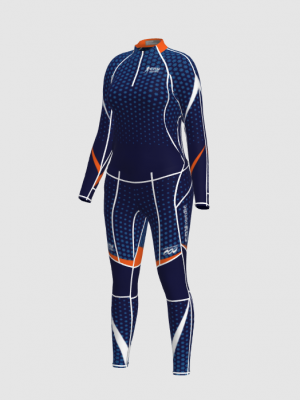 Podiumwear Women's Gold Two-Piece Race Suit