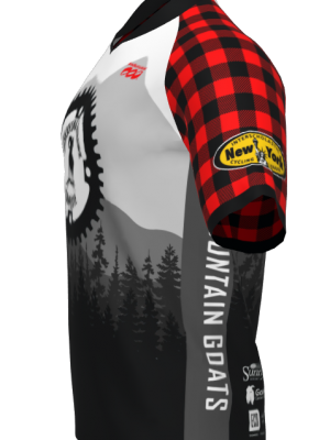 Podiumwear Men's Silver Short Sleeve MTB Jersey - New Fabric 2025!