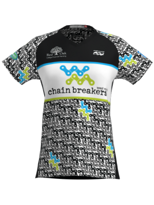 Podiumwear Women's Silver Short Sleeve MTB Jersey - NEW FABRIC 2025!