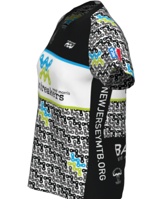 Podiumwear Women's Silver Short Sleeve MTB Jersey - NEW FABRIC 2025!