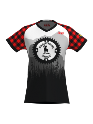 Podiumwear Women's Silver Short Sleeve MTB Jersey - NEW FABRIC 2025!