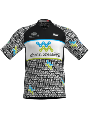 Podiumwear Men's Silver Short Sleeve MTB Jersey - New Fabric 2025!