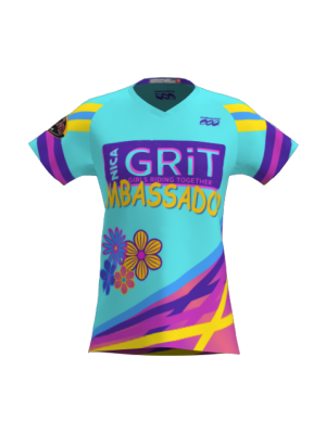 Podiumwear Women's Silver Short Sleeve MTB Jersey - NEW FABRIC 2025!
