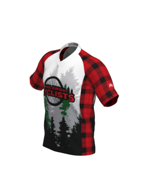 Podiumwear Men's Silver Short Sleeve MTB Jersey - New Fabric 2025!