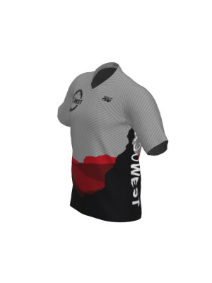 Podiumwear Men's Silver Short Sleeve MTB Jersey - New Fabric 2025!