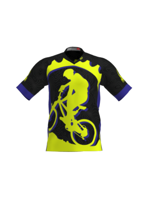 Podiumwear Men's Silver Short Sleeve MTB Jersey - New Fabric 2025!