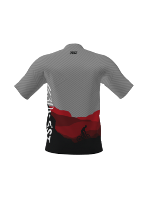 Podiumwear Men's Silver Short Sleeve MTB Jersey - New Fabric 2025!