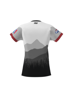 Podiumwear Women's Silver Short Sleeve MTB Jersey - NEW FABRIC 2025!