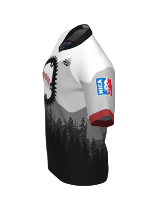 Podiumwear Men's Silver Short Sleeve MTB Jersey - New Fabric 2025!