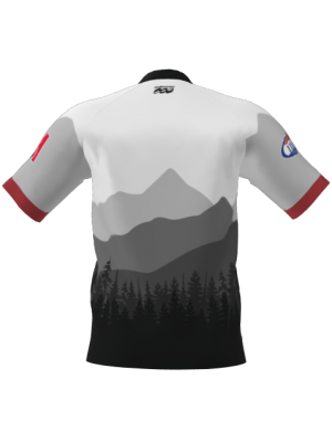 Podiumwear Men's Silver Short Sleeve MTB Jersey - New Fabric 2025!