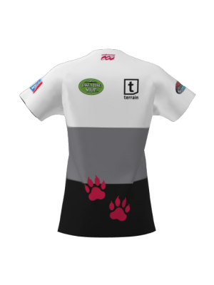 Podiumwear Women's Silver Short Sleeve MTB Jersey - NEW FABRIC 2025!
