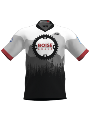 Podiumwear Men's Silver Short Sleeve MTB Jersey - New Fabric 2025!