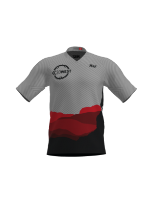 Podiumwear Men's Silver Short Sleeve MTB Jersey - New Fabric 2025!
