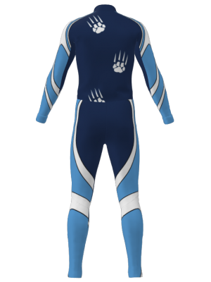 Podiumwear Unisex Silver Two-Piece Race Suit