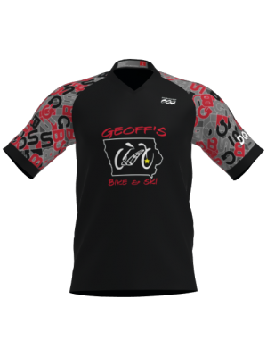 Podiumwear Men's Silver Short Sleeve MTB Jersey - New Fabric 2025!