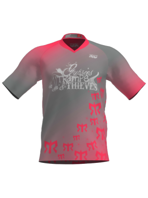 Podiumwear Men's Silver Short Sleeve MTB Jersey - New Fabric 2025!