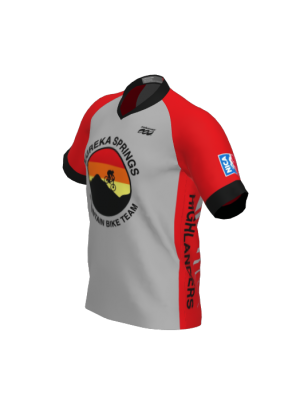Podiumwear Men's Silver Short Sleeve MTB Jersey - New Fabric 2025!