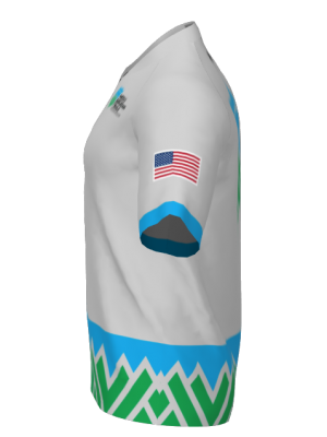 Podiumwear Men's Silver Short Sleeve MTB Jersey - New Fabric 2025!