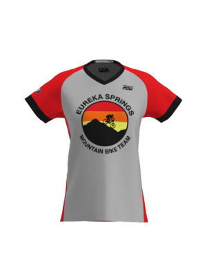 Podiumwear Women's Silver Short Sleeve MTB Jersey - NEW FABRIC 2025!